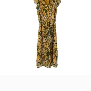 Floral Yellow and Green Dress